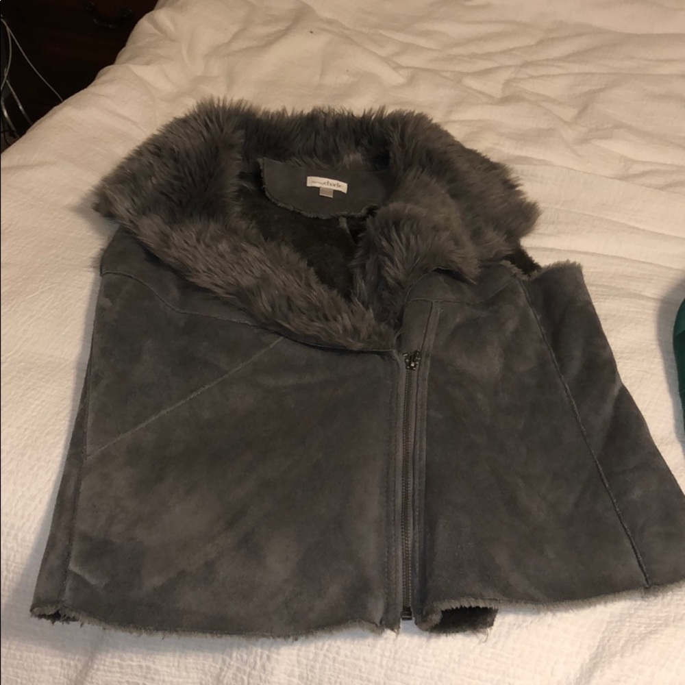Gently worn M charming Charlie gray suade vest
